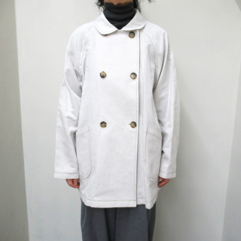 Vent d'ouest  ポケ付きハーフコート /生成り11【日本製】